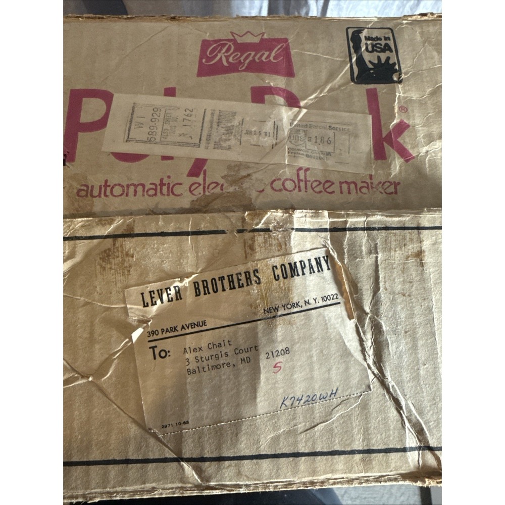 Vintage Regal Betty Crocker Poly Perk Coffee Maker In Original Box - Picture 6 of 7